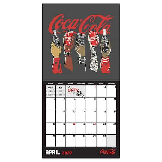 2027 Coca-Cola Red Mixtape Wall Calendar